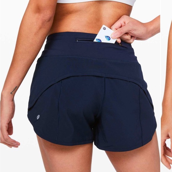 Lululemon Speed Up Shorts 4” True Navy Size 6 - Picture 3 of 7